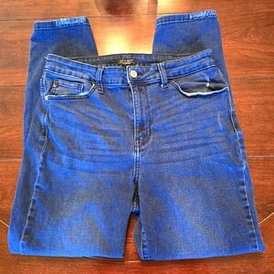 Judy Blue Kat Cook Denim Boyfriend Fit High Rise Jeans Style JB8114DK Size 13/31